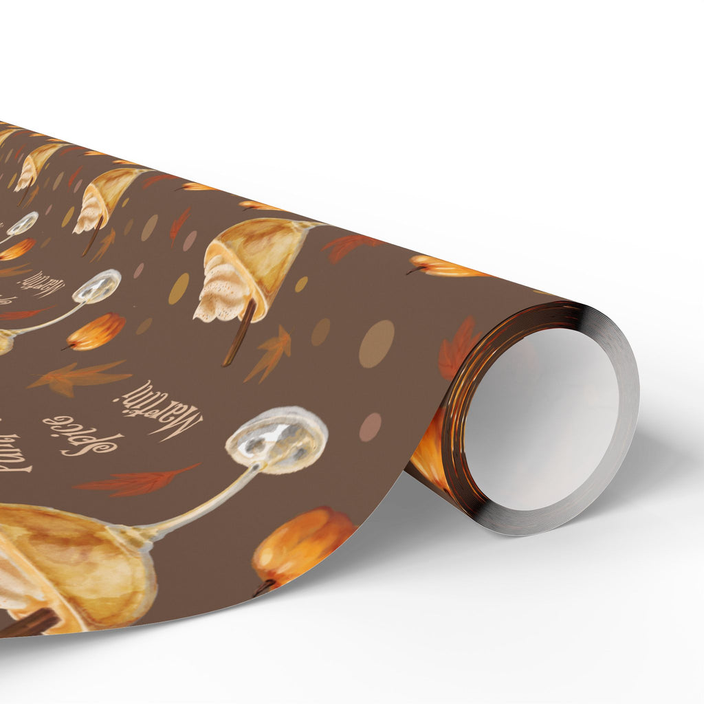 Pumpkin Spice Martini Wrapping Paper Roll – Brown Pumpkin Collection Inspired Design