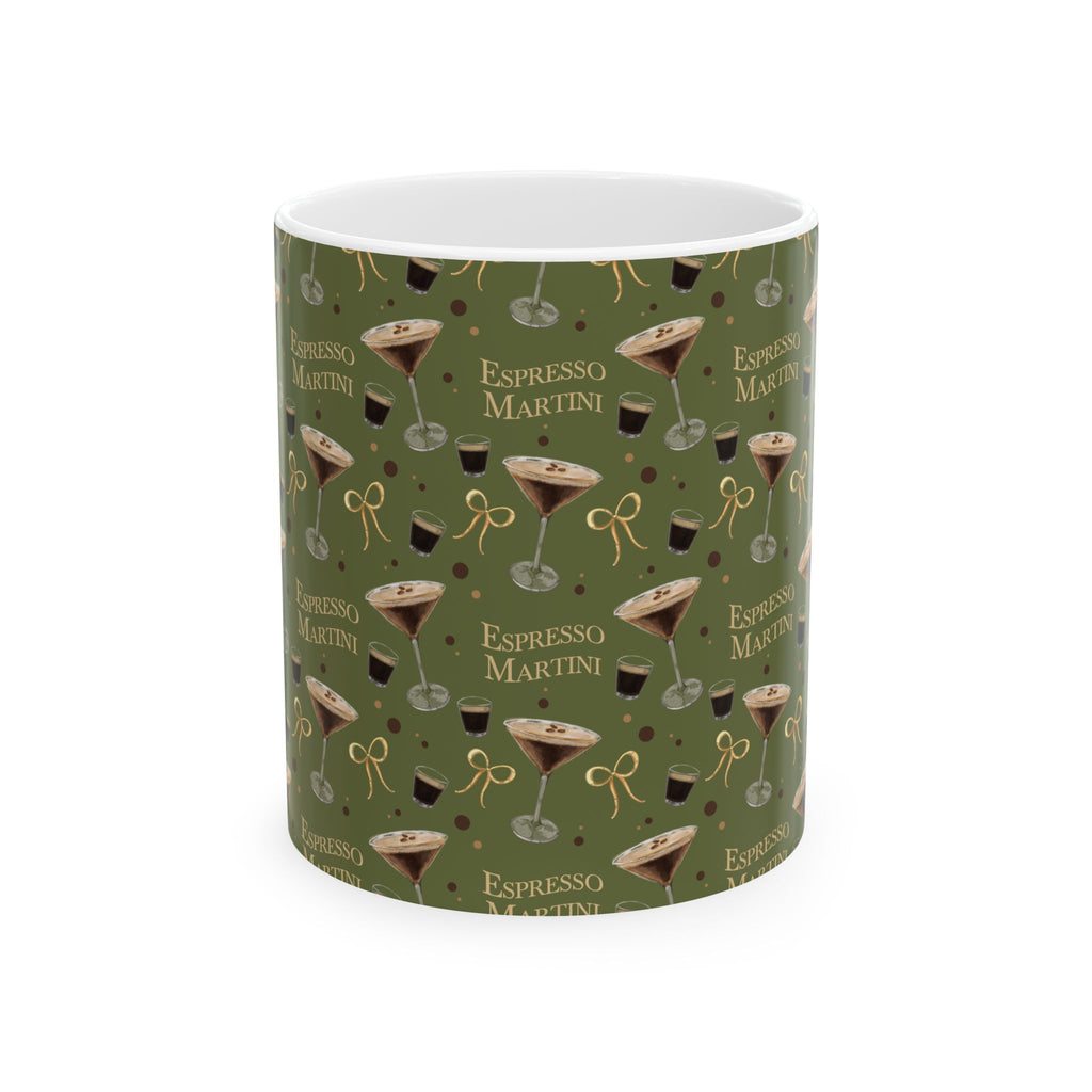 Espresso Martini 11oz Mug — Olive Green Espresso Collection Inspired Design