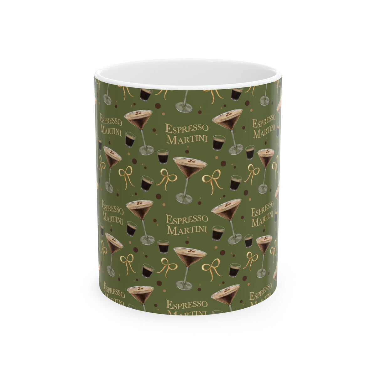 Espresso Martini 11oz Mug — Olive Green Espresso Collection Inspired Design
