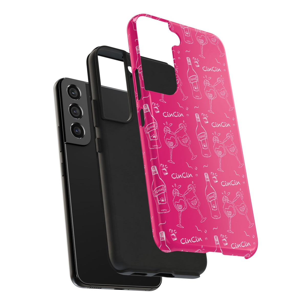 Cin Cin Spritz Tough Phone Case — Magenta Citrus Cocktail Pattern