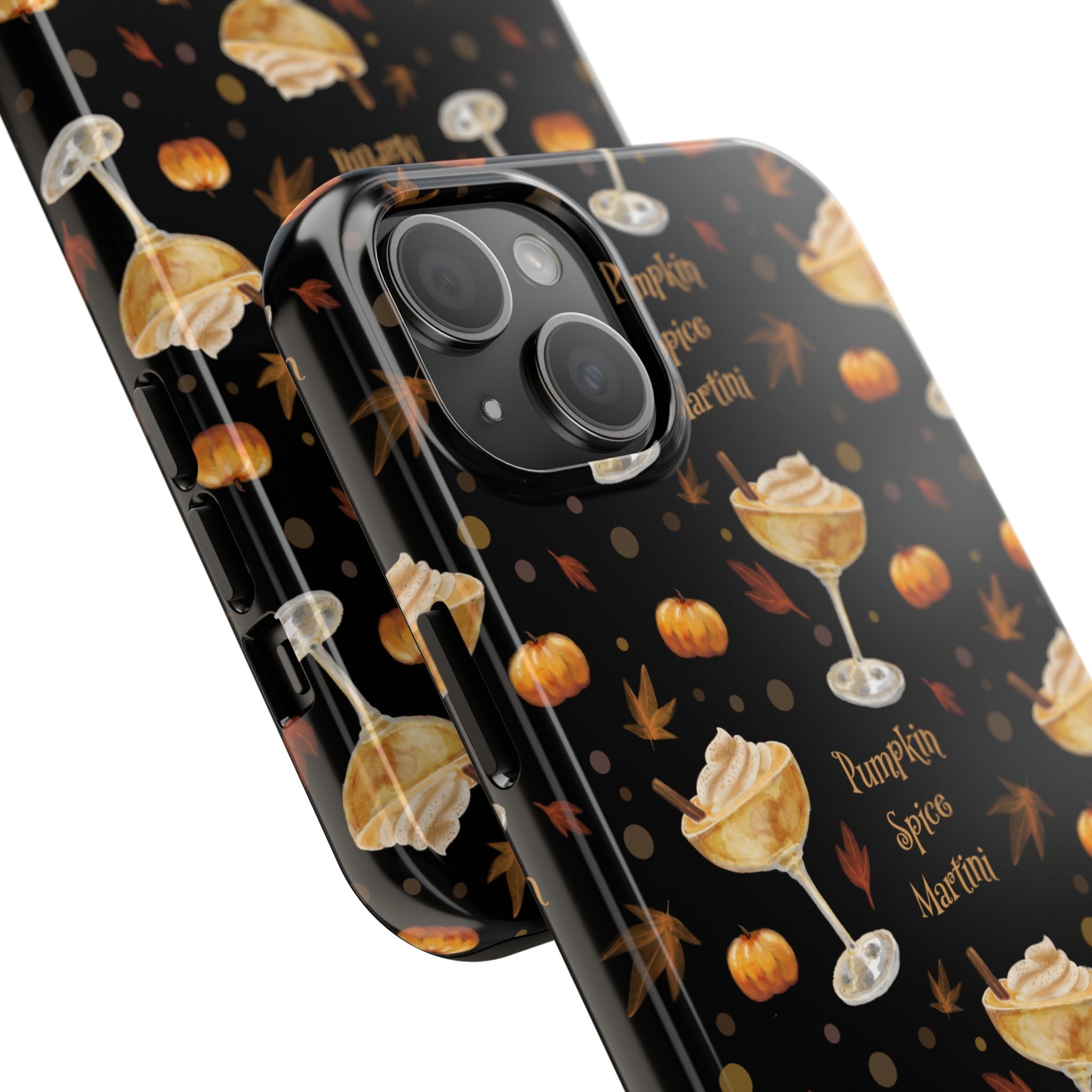 Pumpkin Spice Martini Tough Phone Case — Black Pumpkin Collection Inspired Design