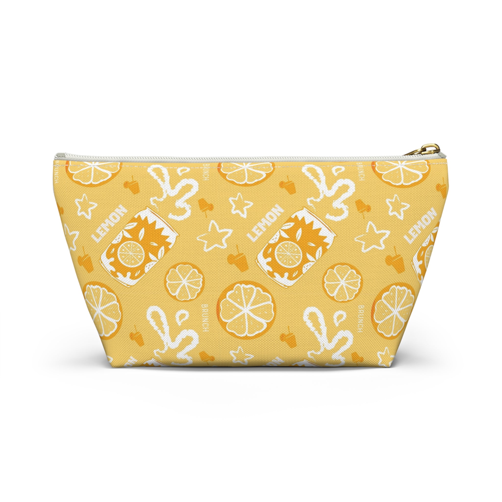 Leme Fruit Brunch Pouch w T-bottom — Yellow Aperol Inspired Design