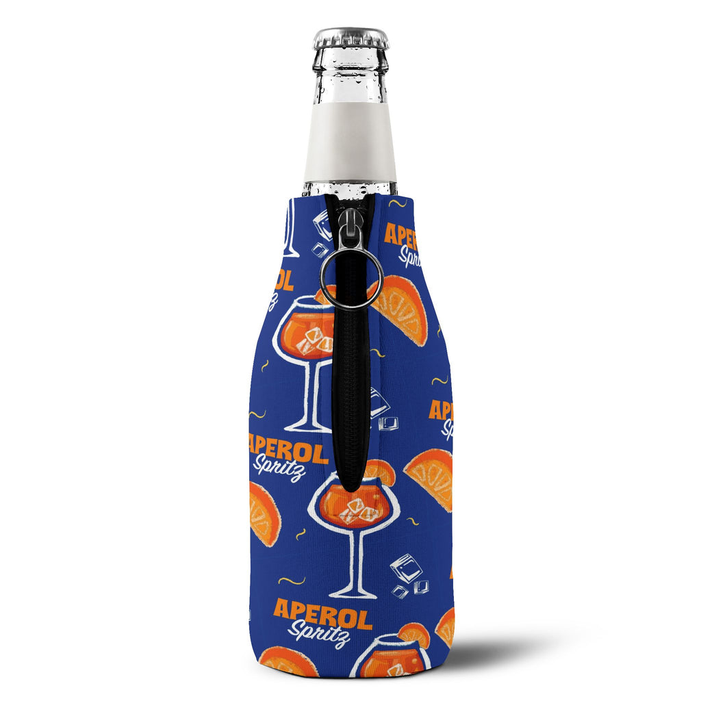 Aperol Spritz Zip-Up Bottle Cooler Sleeve — Blue Spritz Collection Inspired Design