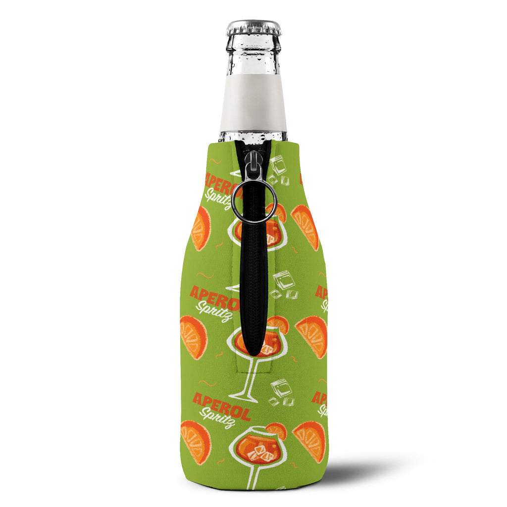 Aperol Spritz Zip-Up Bottle Cooler Sleeve - Green Spritz Collection Inspired Design