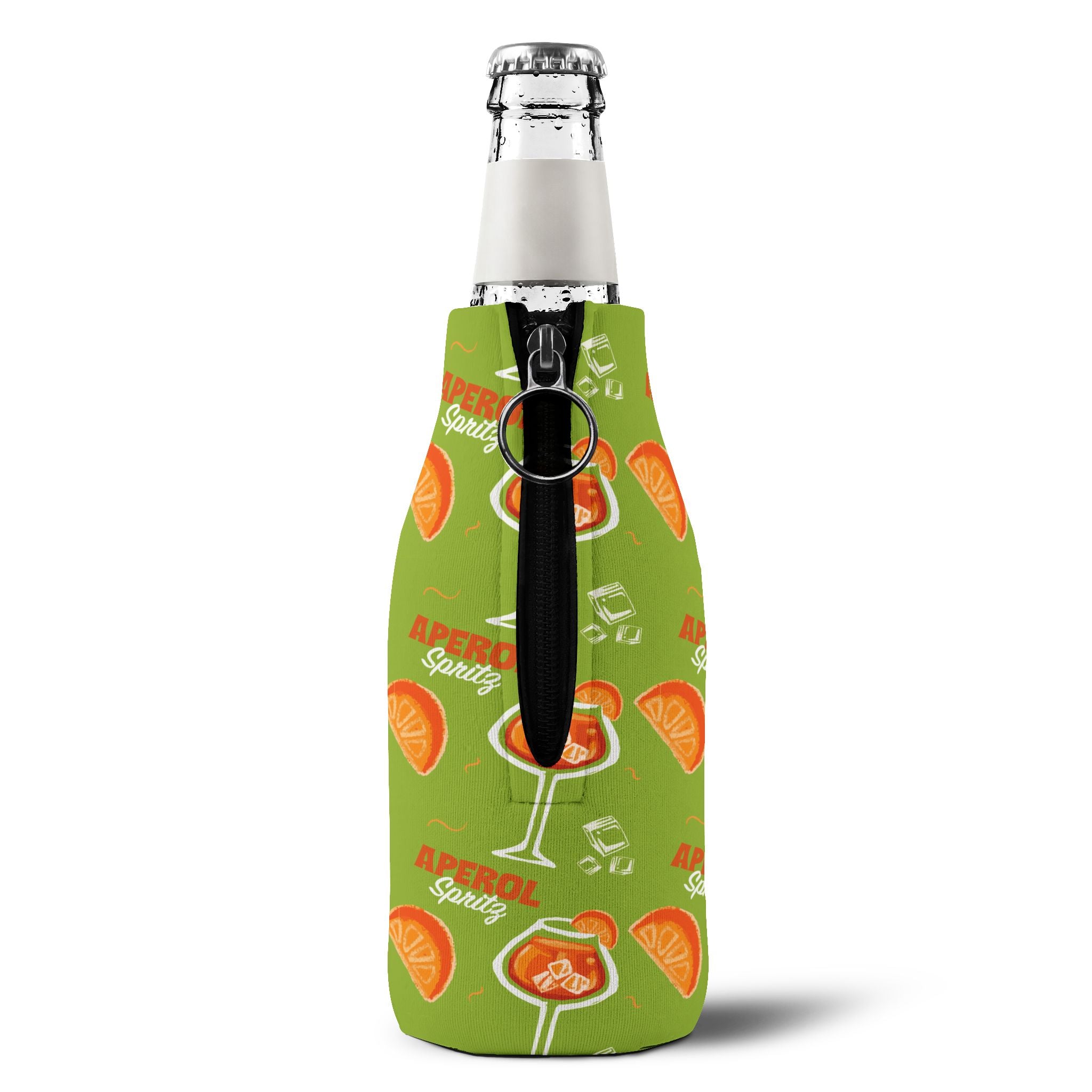 Aperol Spritz Zip-Up Bottle Cooler Sleeve - Green Spritz Collection Inspired Design