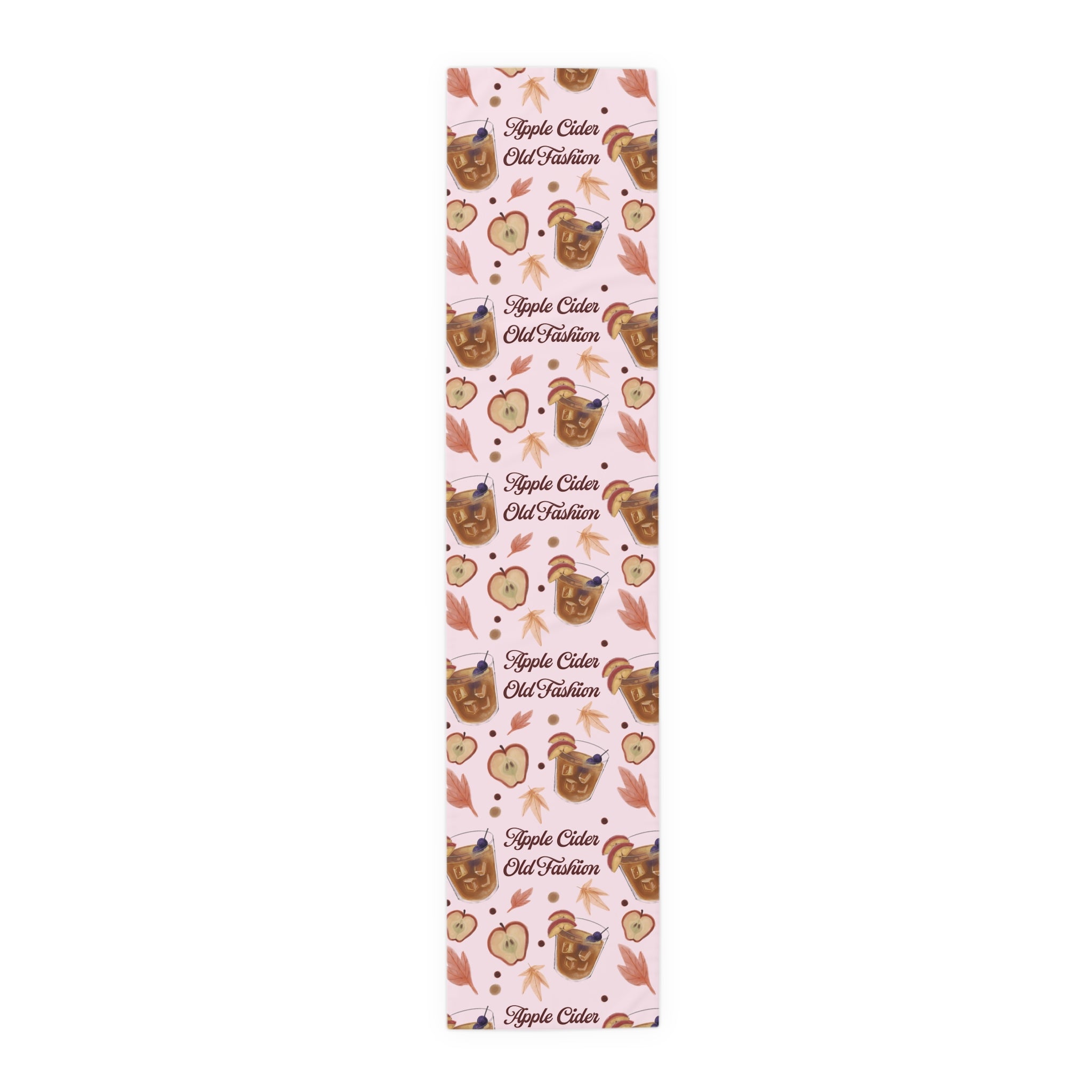 Apple Cider Old Fashioned Table Runner — Light Pink Apple Cider Collection Inspired Design