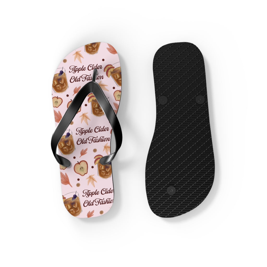 Apple Cider Old Fashioned Flip Flops — Light Pink Apple Cider Collection Inspired Design