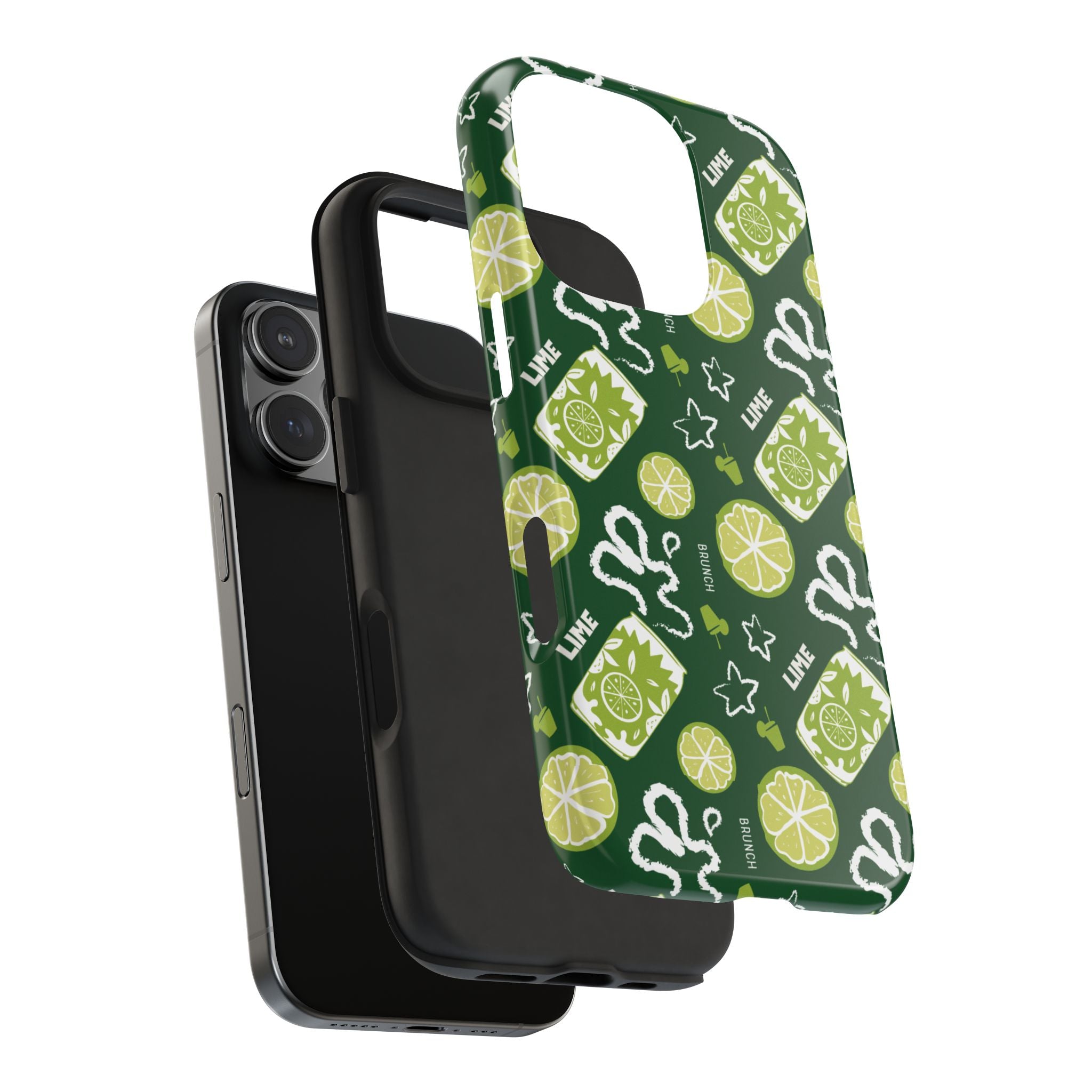 Lime Brunch Fruit Collection Tough Phone Case — Green Aperol Inspired Design