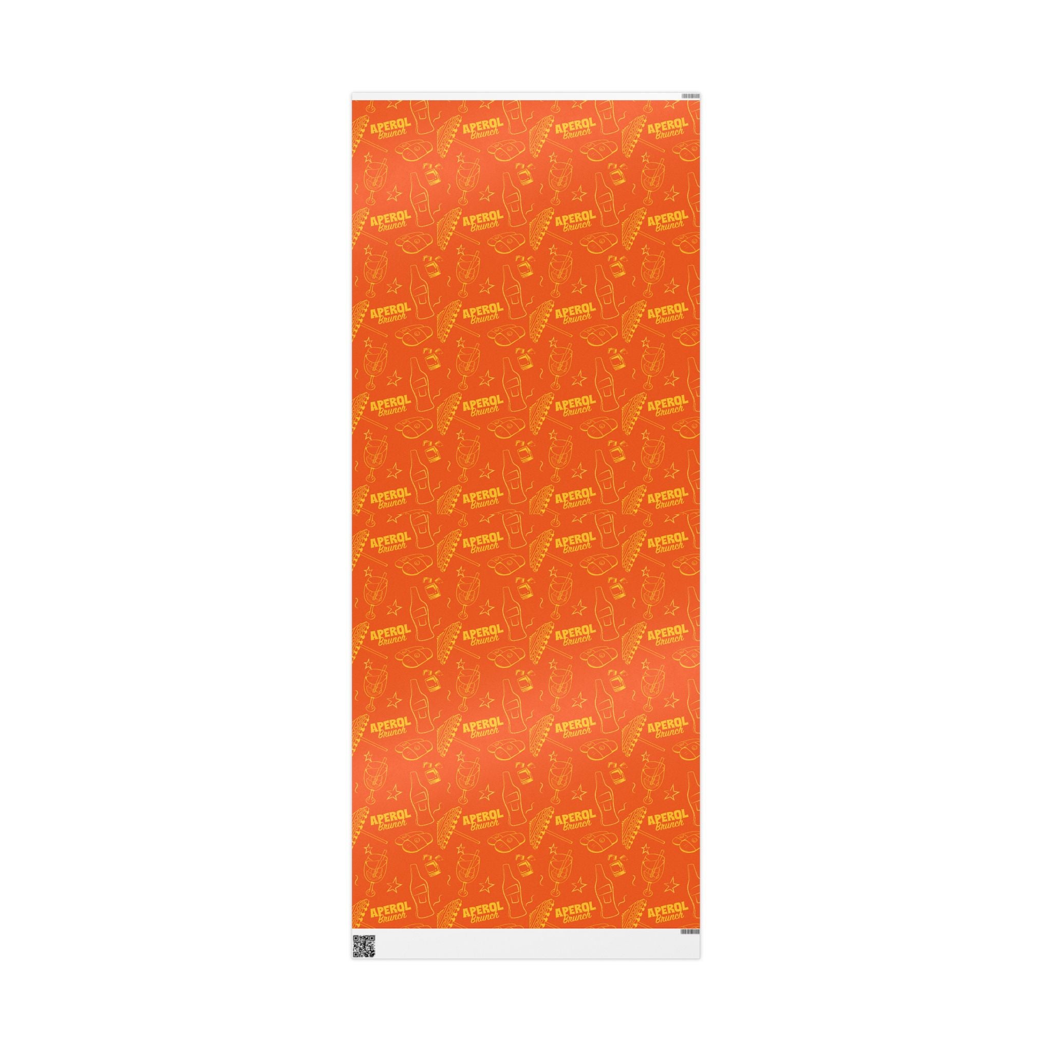 Aperol Brunch Peel Wrapping Paper Roll — Orange and Yellow Brunch Collection Inspired Design