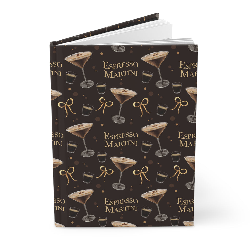 Espresso Martini Hardcover Journal – Dark Brown Espresso Collection Inspired Design