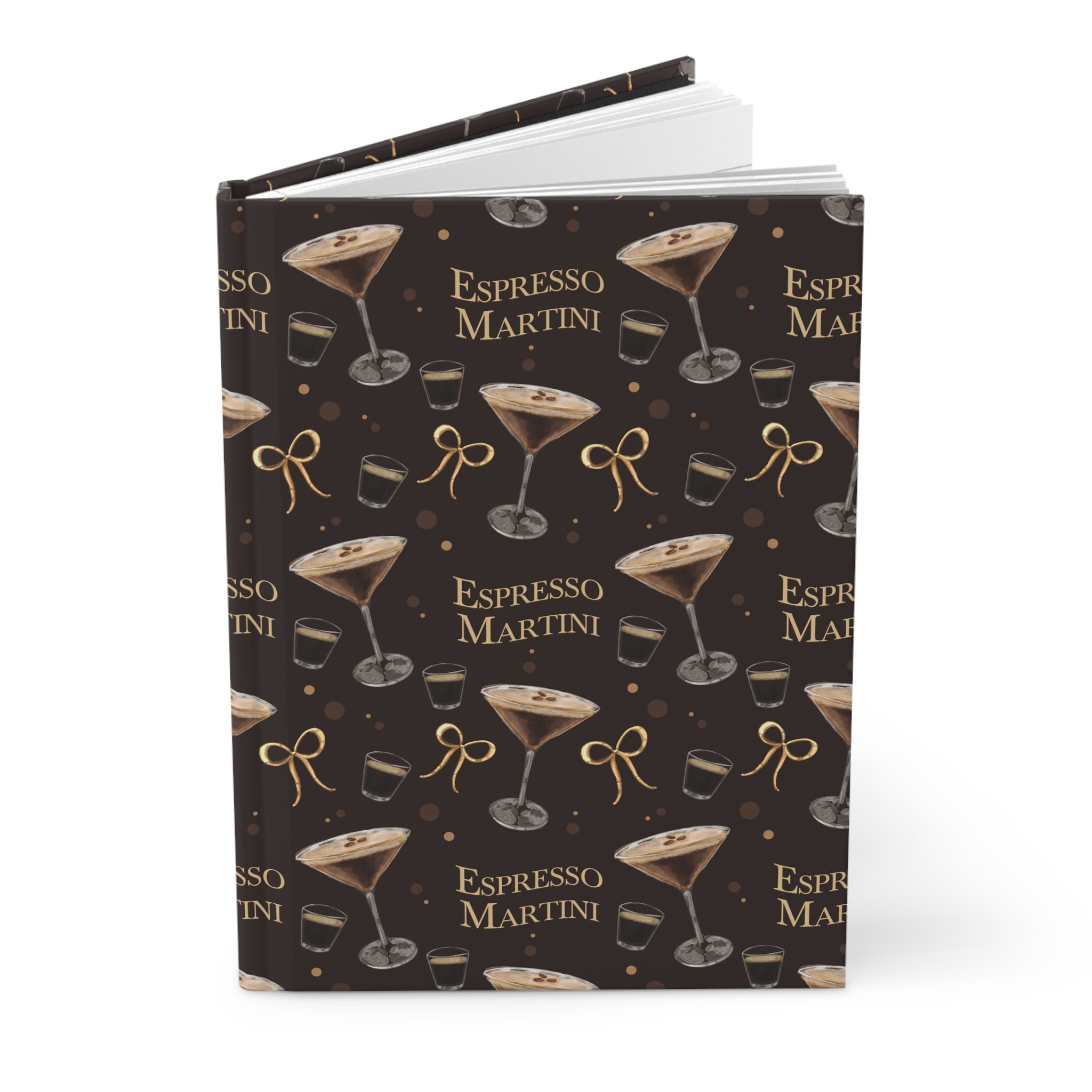 Espresso Martini Hardcover Journal – Dark Brown Espresso Collection Inspired Design