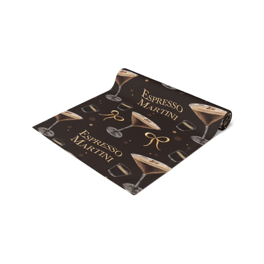 Espresso Martini Table Runner — Dark Brown Espresso Collection Inspired Design
