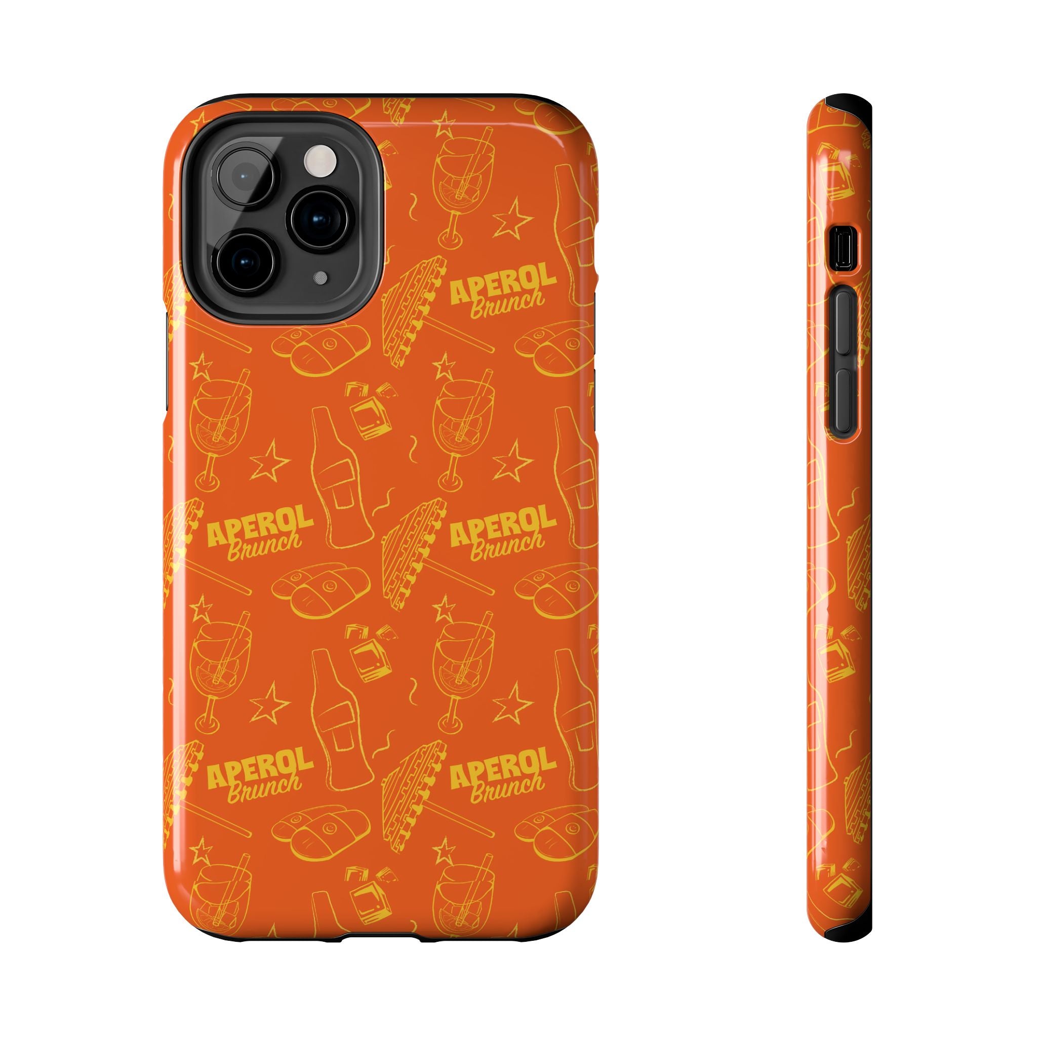 Aperol Brunch Collection Tough Phone Case - Orange and Yellow Brunch Inspired Design