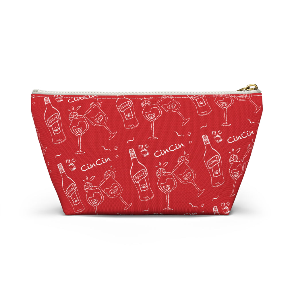 Cin Cin Cocktail Accessory Pouch — Red Aperol Inspired Design