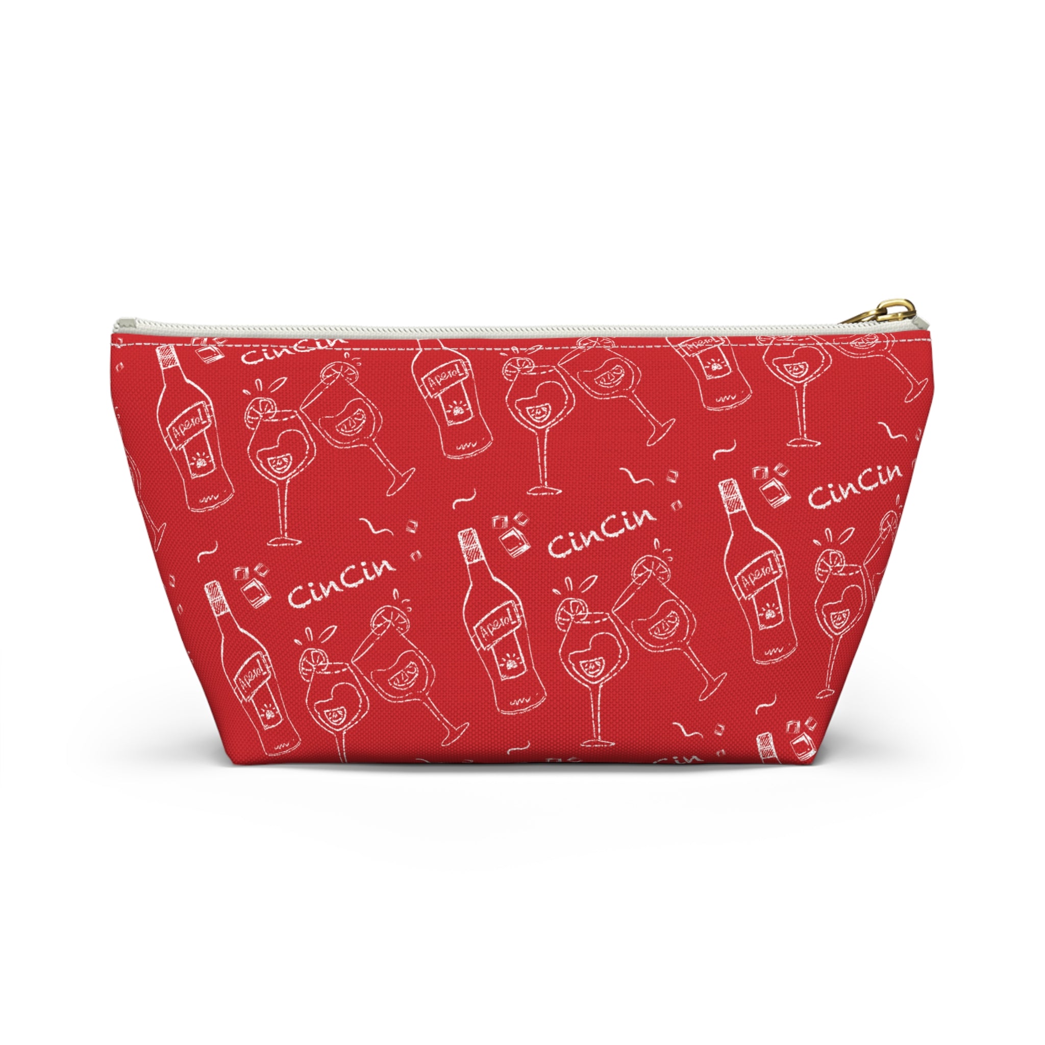 Cin Cin Cocktail Accessory Pouch — Red Aperol Inspired Design