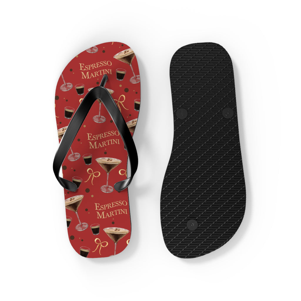 Espresso Martini Flip Flops — Red Espresso Collection Inspired Design