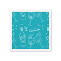 Cin Cin Cocktail Napkins (Pack of 50) – Aperol Turquoise Paper Napkins, Beverage Napkins, Cocktail Party Decor, Brunch & Hostess Gift