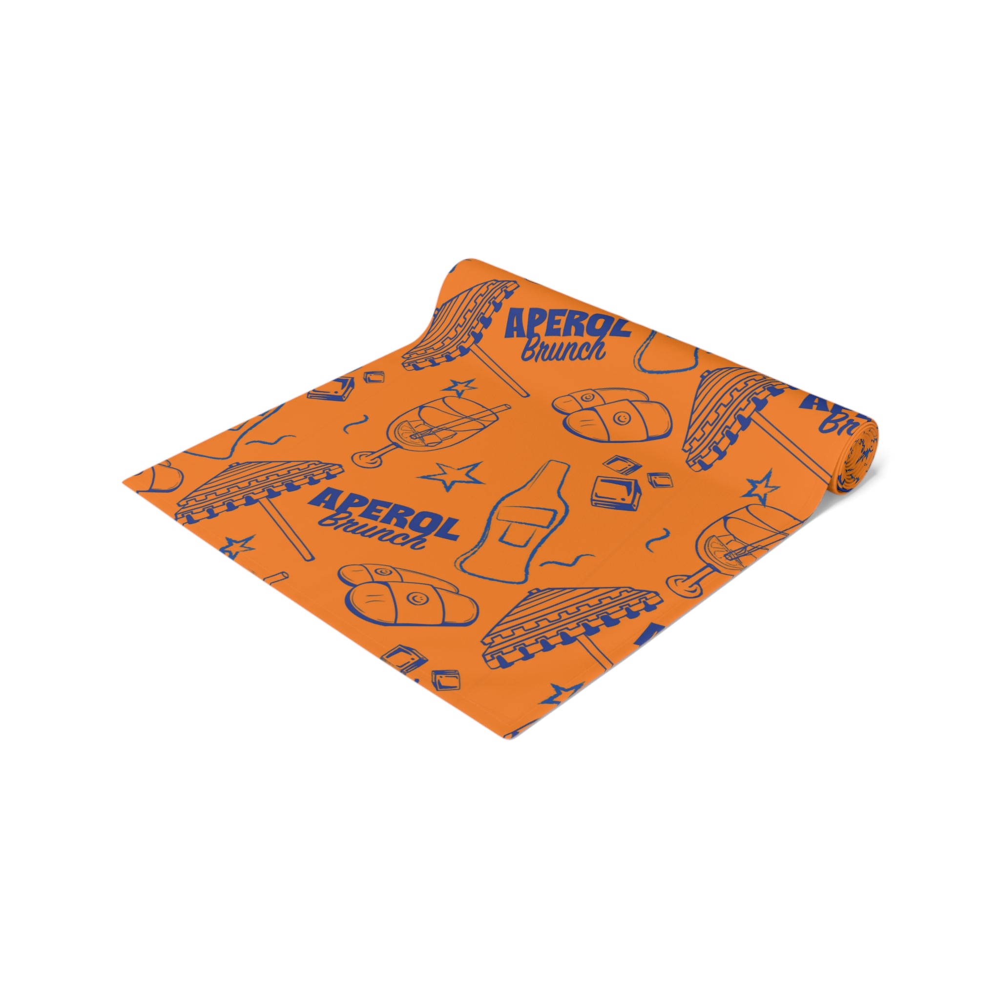 Aperol Brunch Table Runner — Orange Citrus Summer Decor