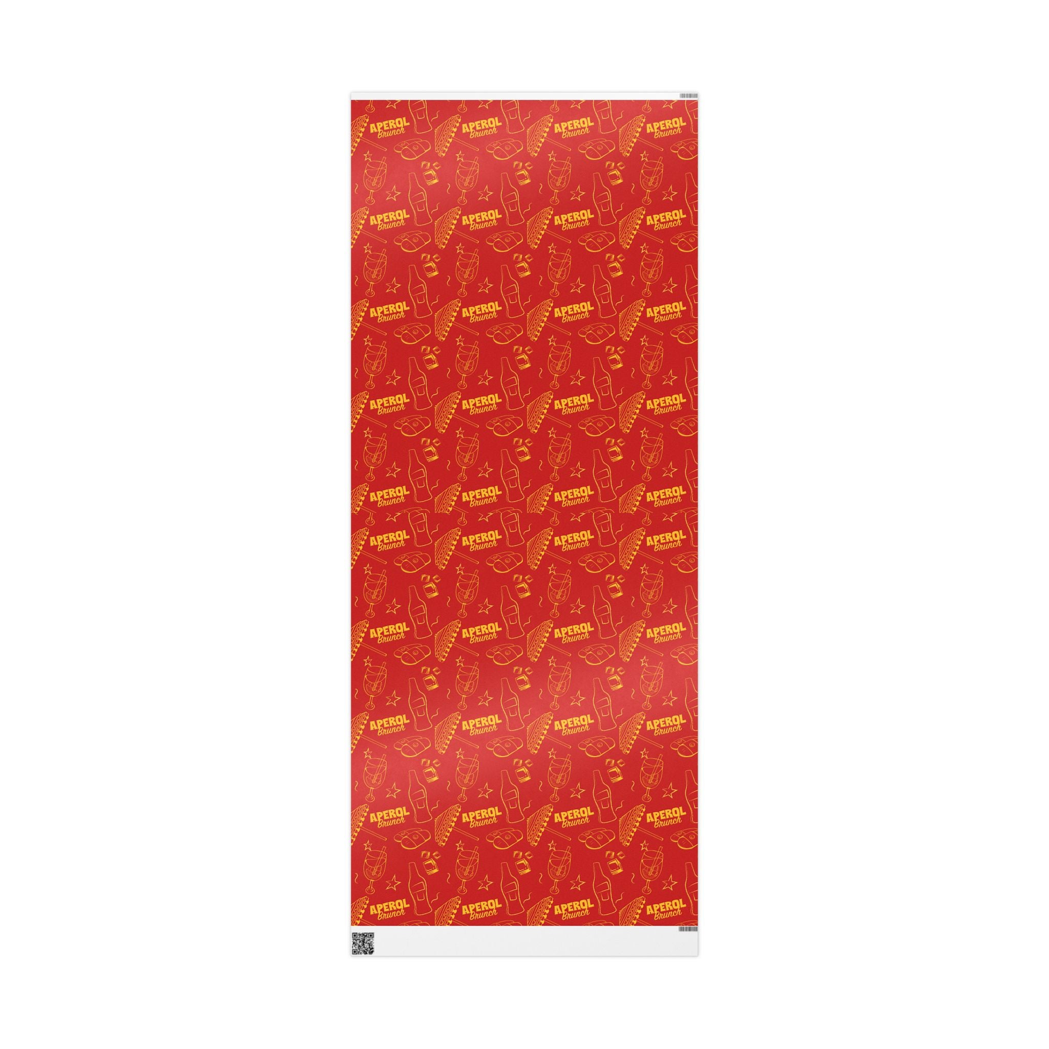Aperol Brunch Peel Wrapping Paper Roll — Red Brunch Collection Inspired Design