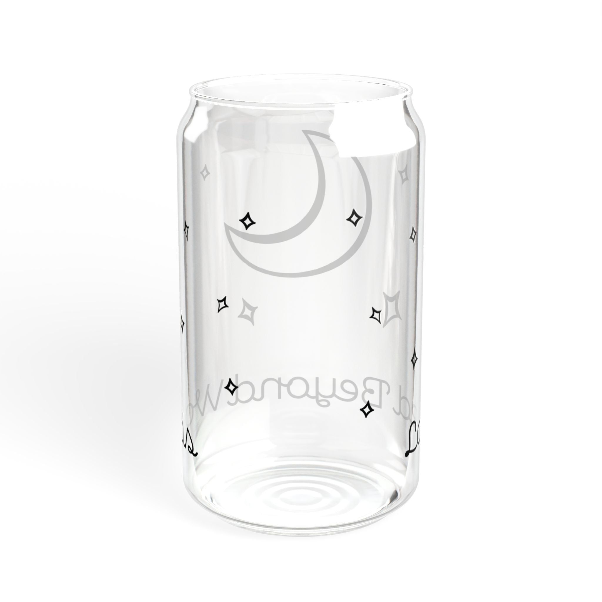 Moon & Stars 16oz Sipper Glass – Celestial Gift Cup | Loved Beyond Words Glass Can