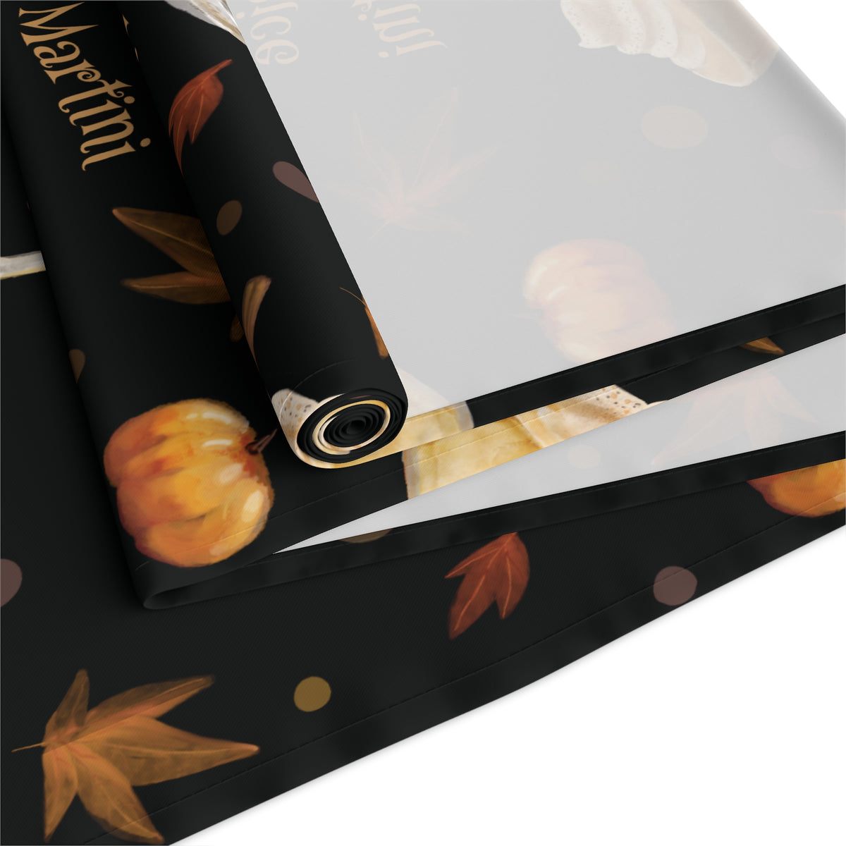 Pumpkin Spice Martini Table Runner — Black Pumpkin Collection Inspired Design