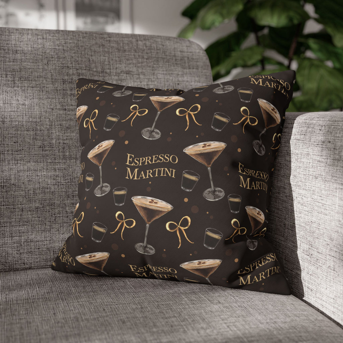 Espresso Martini Pillowcase — Dark Brown Espresso Collection Inspired Design