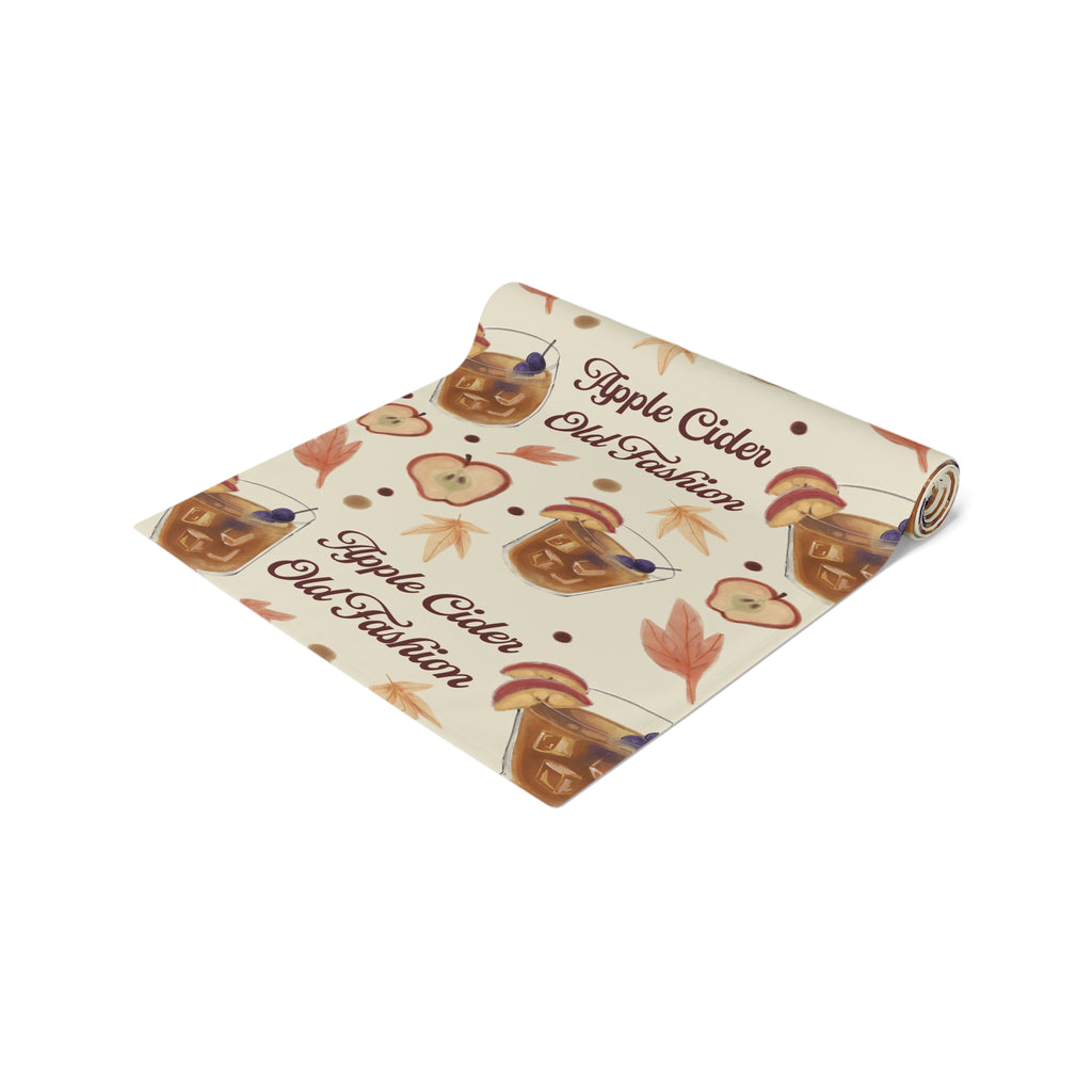Apple Cider Old Fashioned Table Runner — Beige Apple Cider Collection Inspired Design