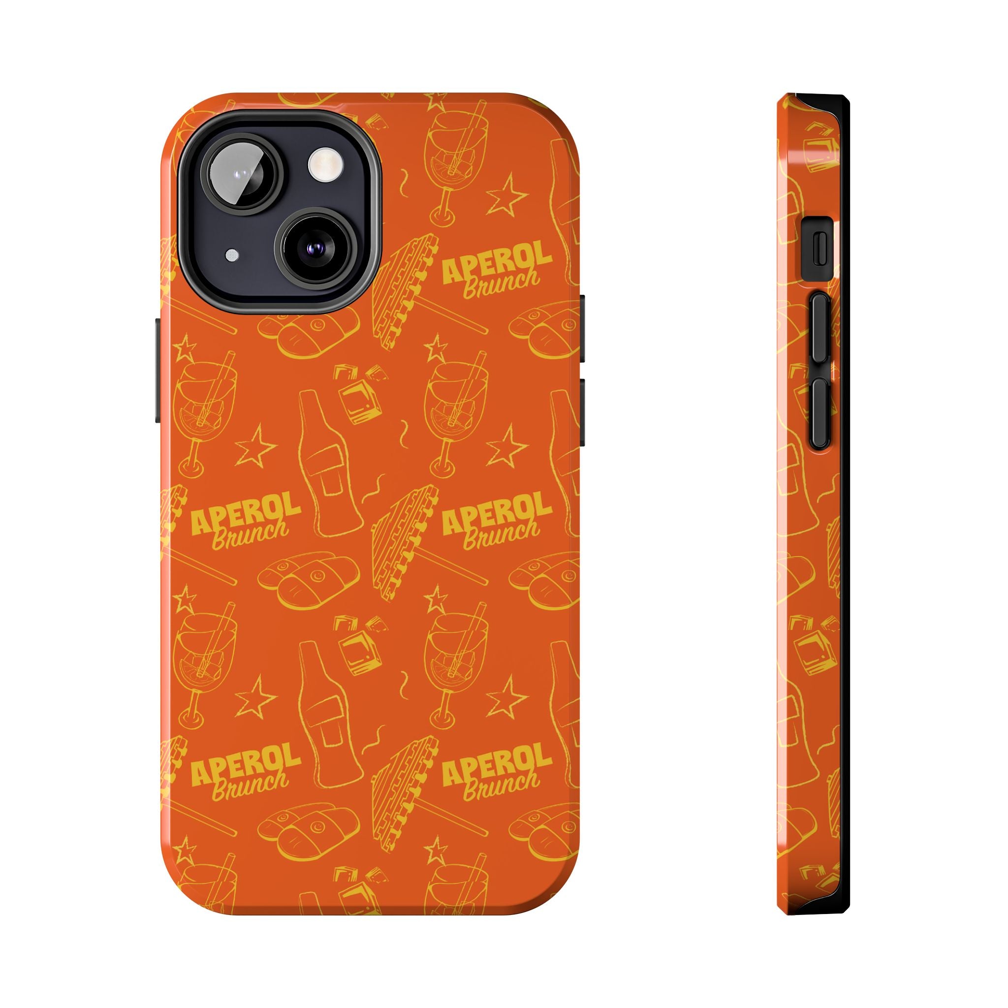 Aperol Brunch Collection Tough Phone Case - Orange and Yellow Brunch Inspired Design