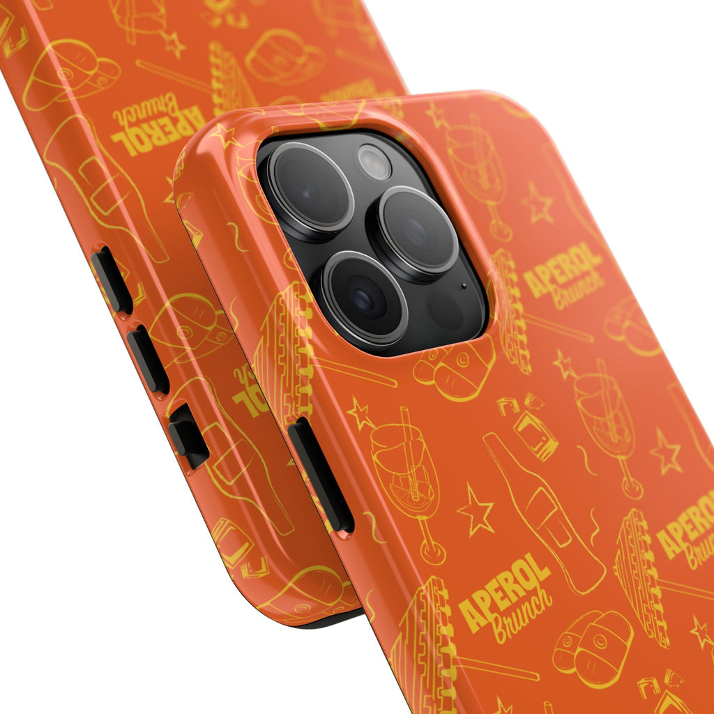 Aperol Brunch Collection Tough Phone Case - Orange and Yellow Brunch Inspired Design