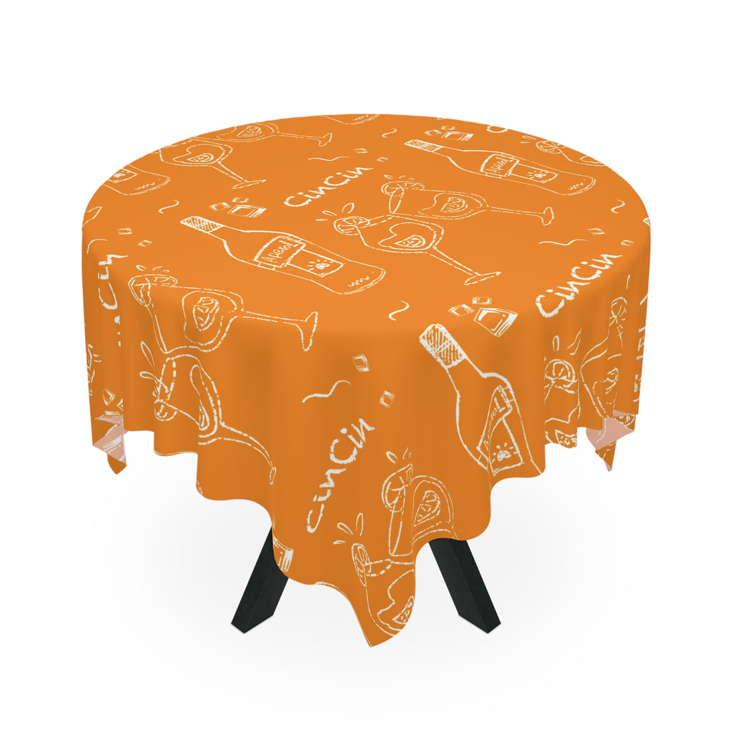 Cin Cin Tablecloth — Orange Cin Cin Collection Inspired Design
