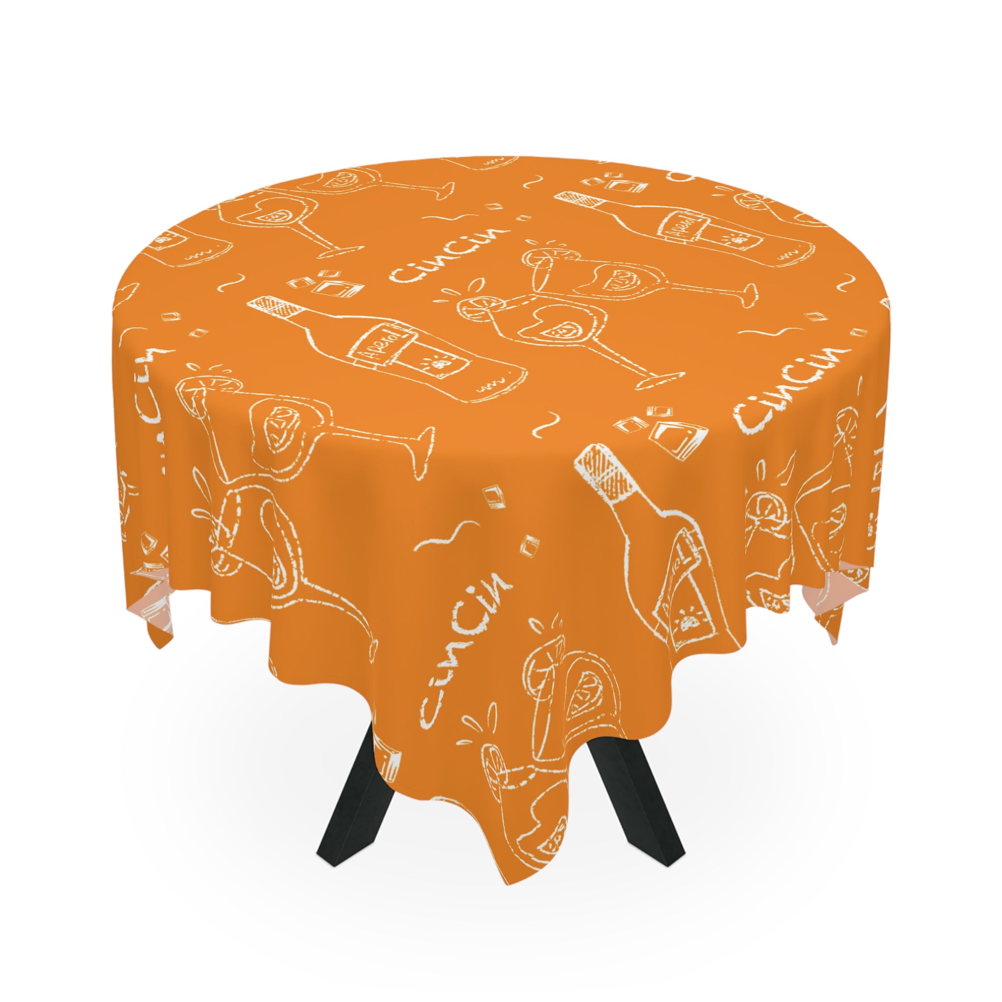 Cin Cin Tablecloth — Orange Cin Cin Collection Inspired Design