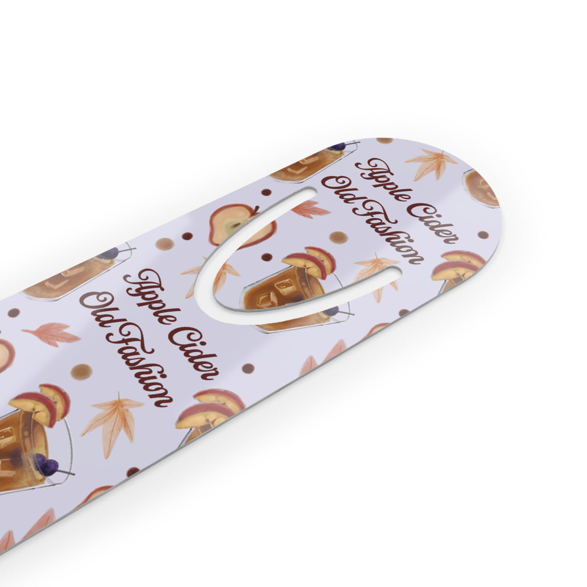 Apple Cider Old Fashioned Metal Bookmark — Light Violet Apple Cider Collection Inspired Design