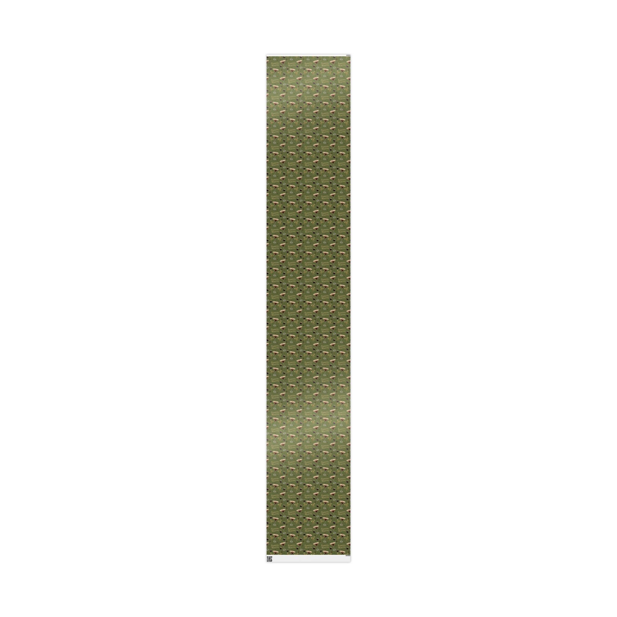 Espresso Martini Wrapping Paper Roll — Olive Green Espresso Collection Inspired Design