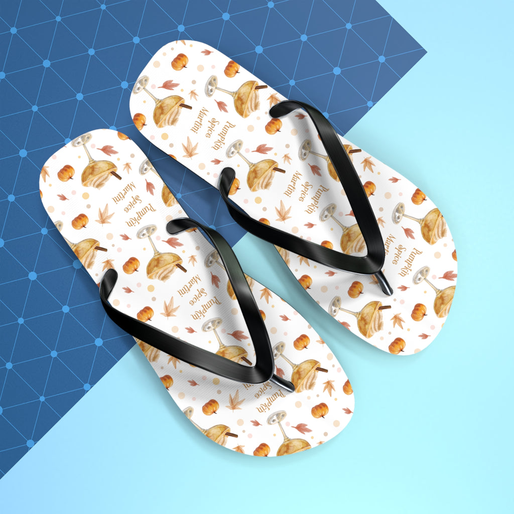 Pumpkin Spice Martini Flip Flops — White Pumpkin Collection Inspired Design