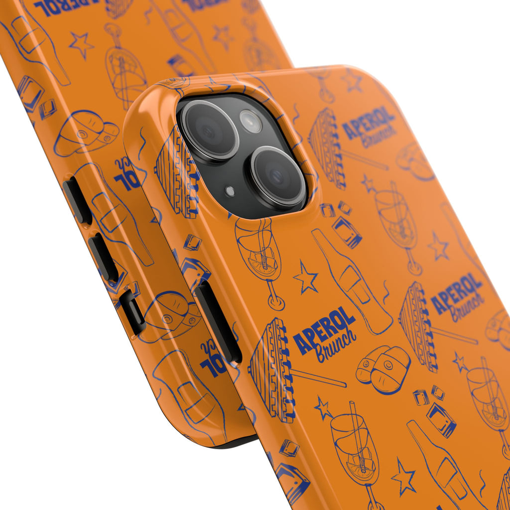 Aperol Brunch Collection Tough Phone Case — Orange and Blue Aperol Inspired Design