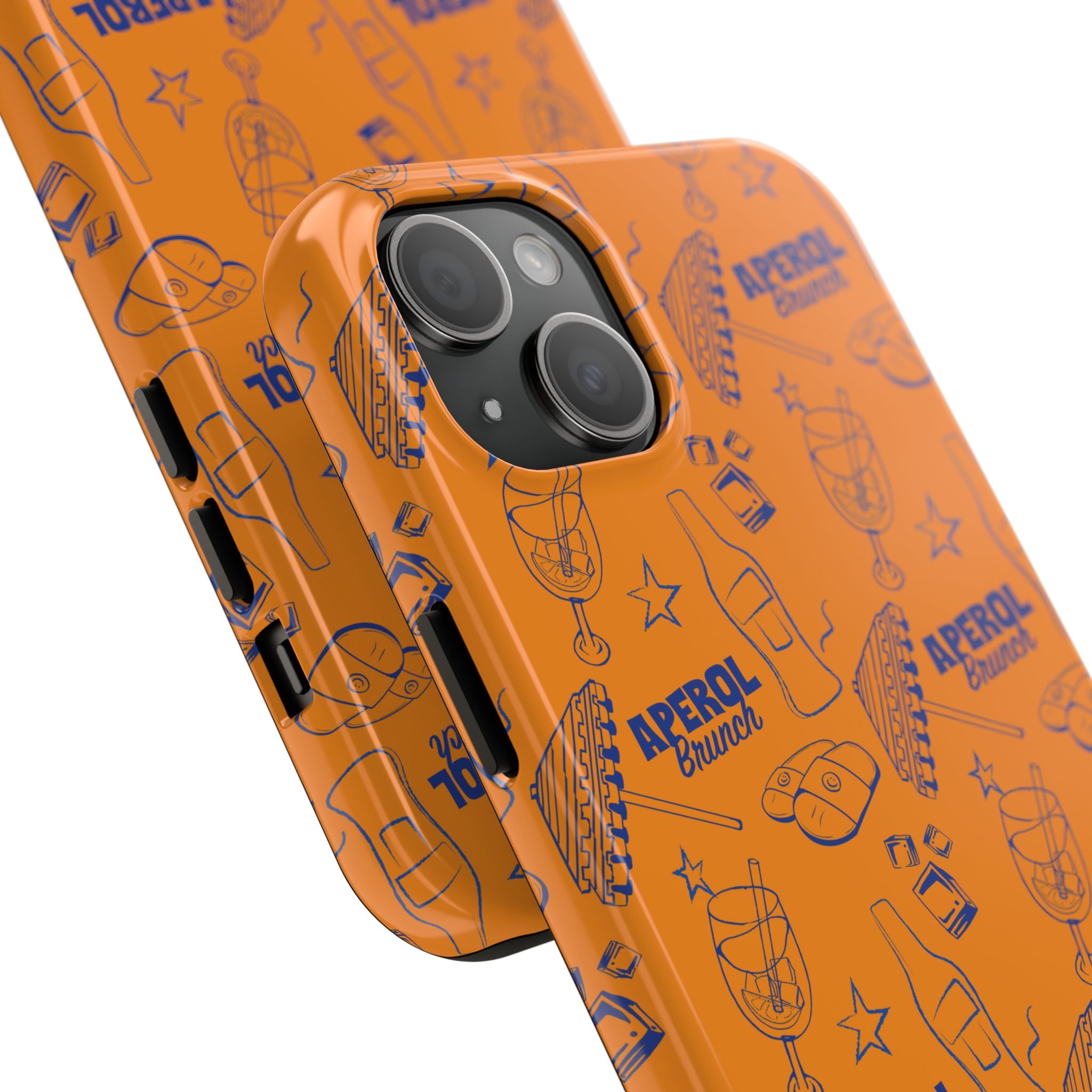 Aperol Brunch Collection Tough Phone Case — Orange and Blue Aperol Inspired Design