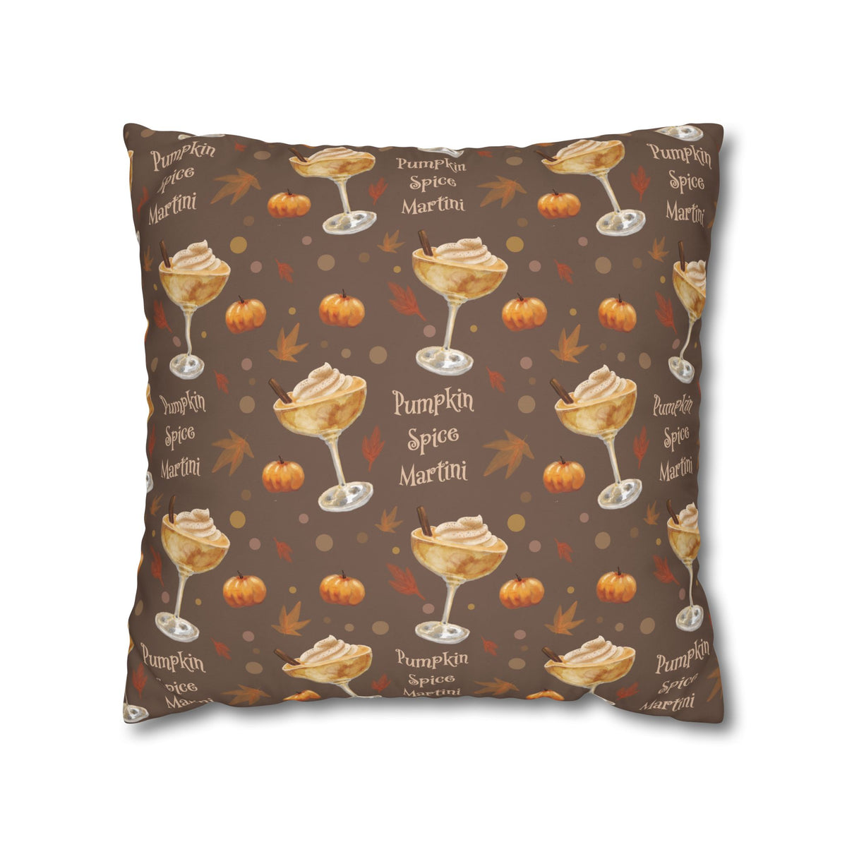 Pumpkin Spice Martini Pillowcase — Brown Pumpkin Collection Inspired Design