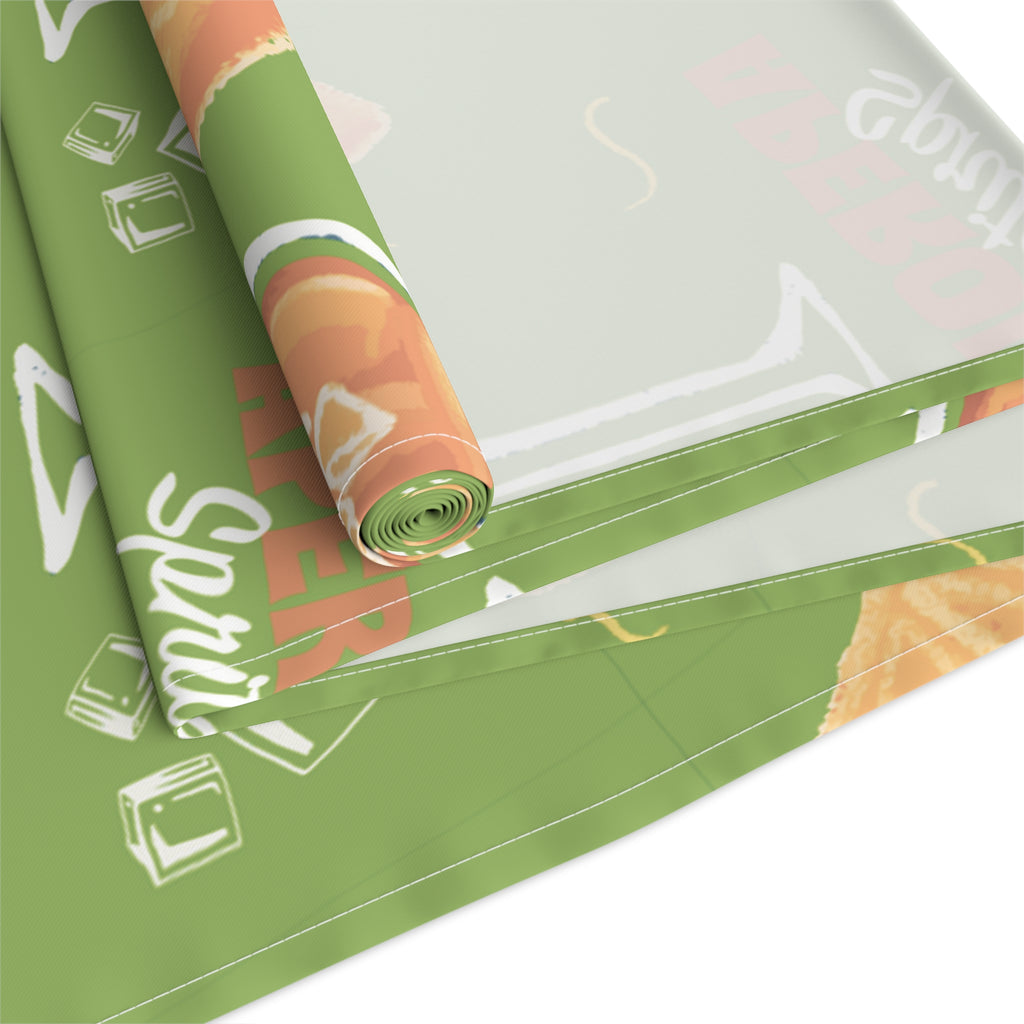 Aperol Spritz Table Runner – Green Cocktail Party Decor