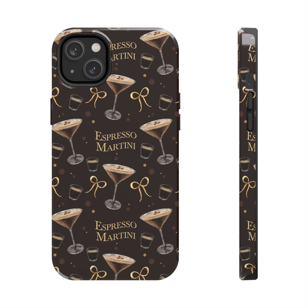 Espresso Martini Tough Phone Case — Dark Brown Espresso Collection Inspired Design