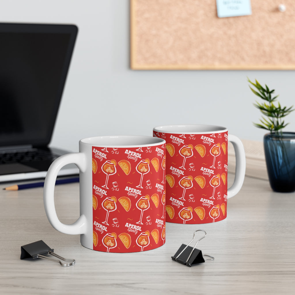 Aperol Spritz 11oz Coffee Mug — Aperol Red Collection Inspired Design