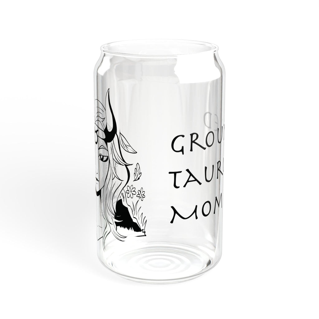 Taurus Mom Glass Cup – 16oz Zodiac Gift for Mom | Astrology Drinkware
