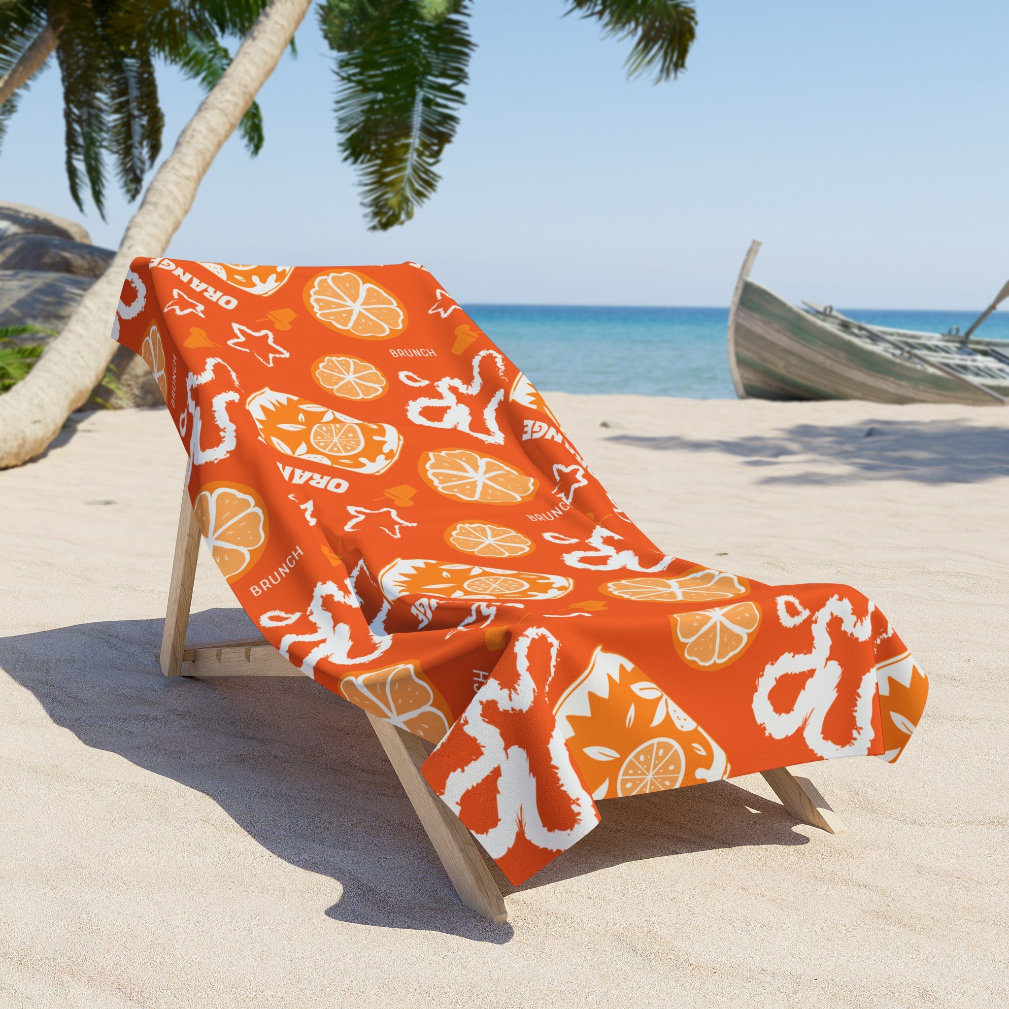 Orange Splash Beach Towel – Citrus Summer Vibes