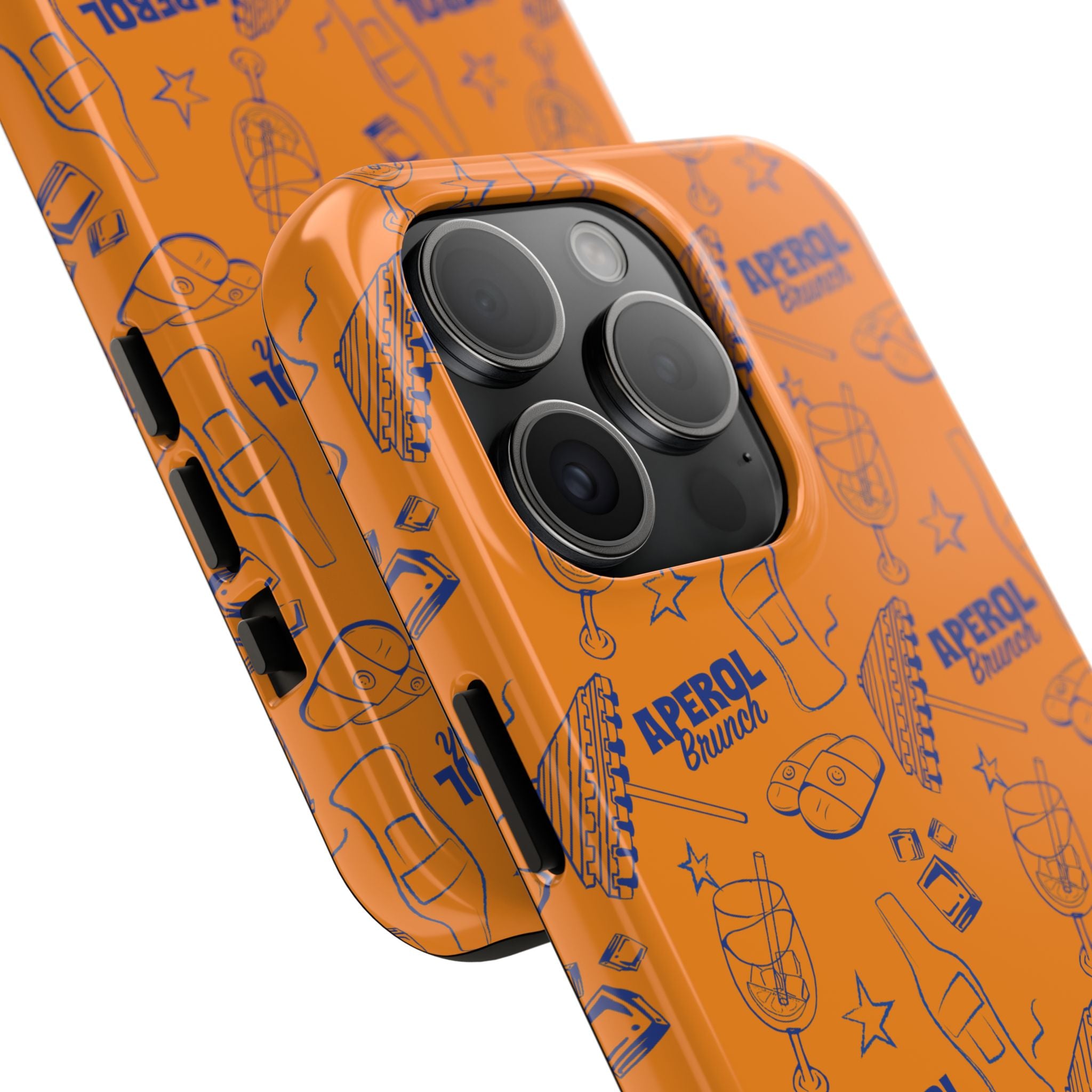 Aperol Brunch Collection Tough Phone Case — Orange and Blue Aperol Inspired Design