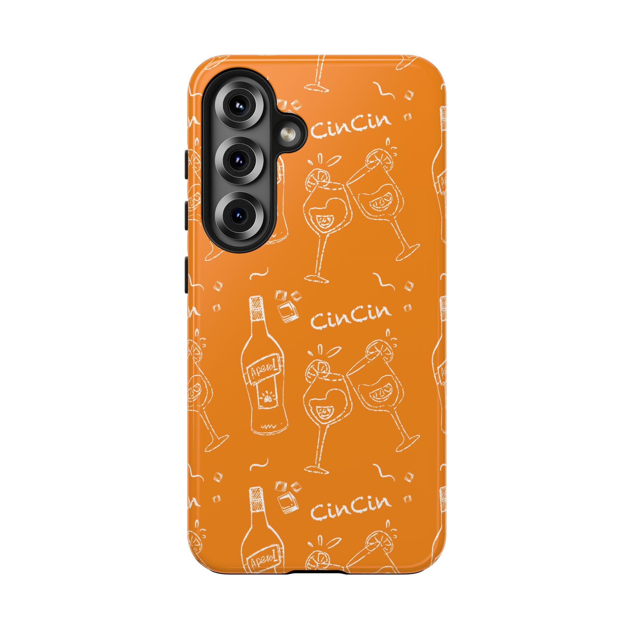 Cin Cin Spritz Tough Phone Case — Orange Citrus Cocktail Pattern