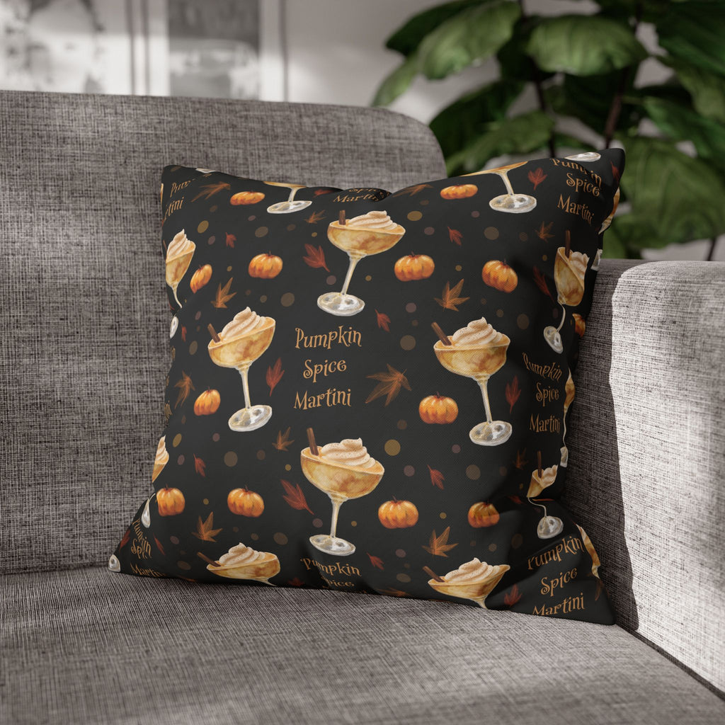 Pumpkin Spice Martini Pillowcase — Black Pumpkin Collection Inspired Design