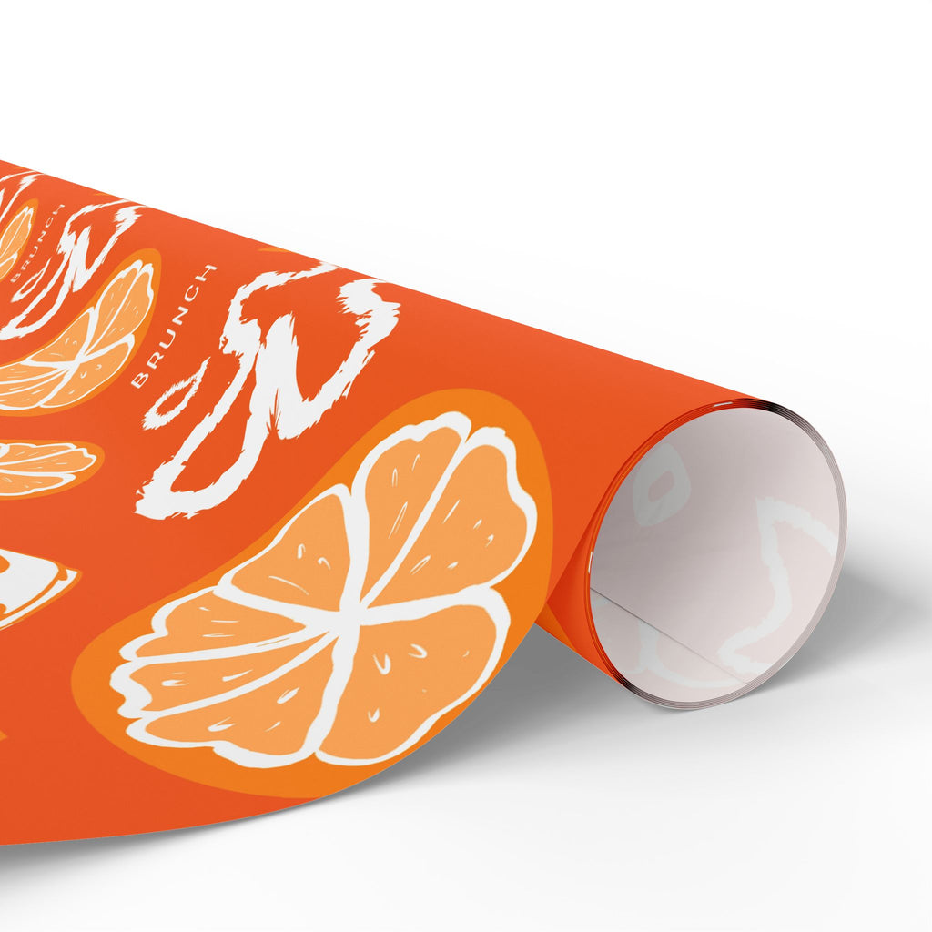 Orange Fruit Brunch Peel Wrapping Paper Roll — Orange Fruit Brunch Collection Inspired Design