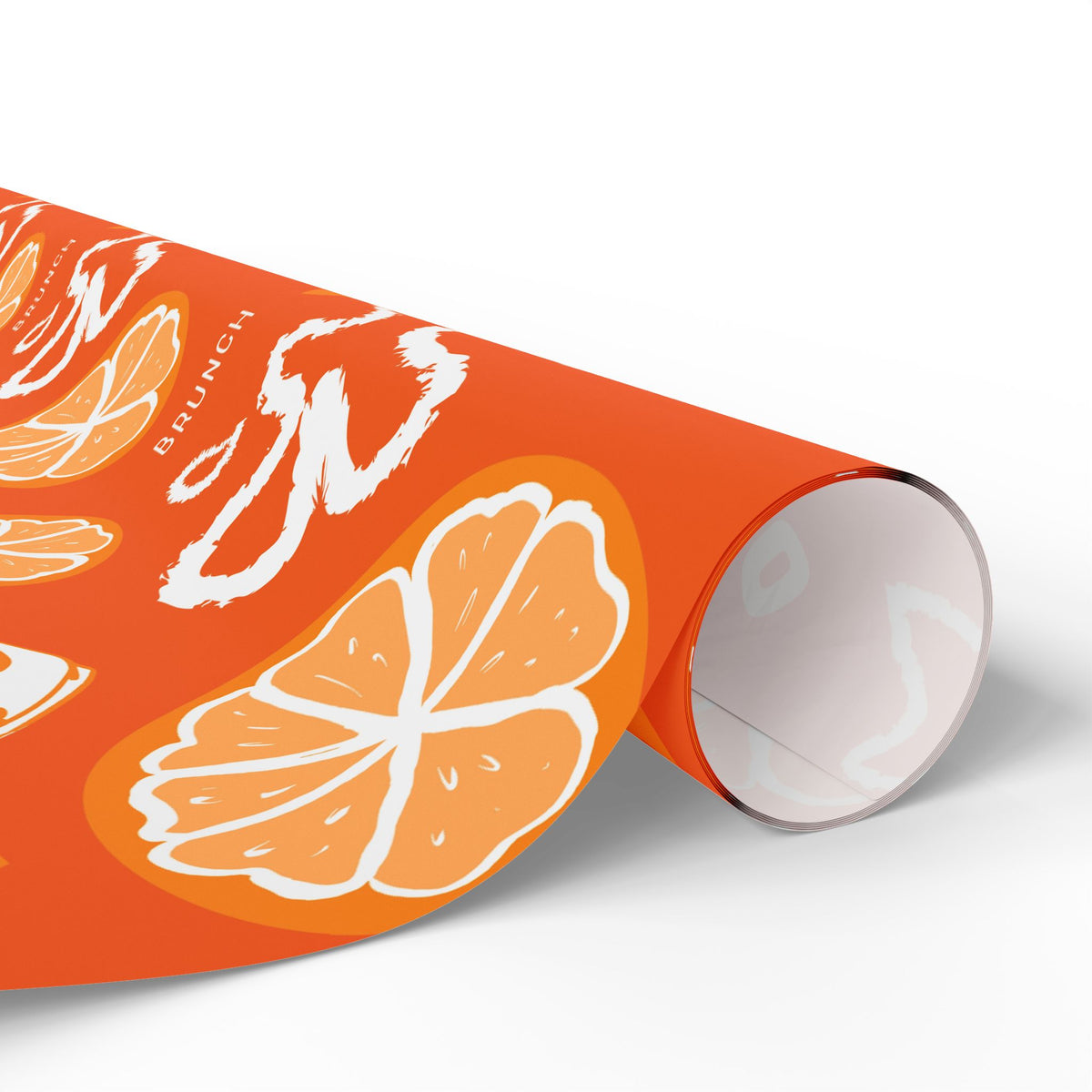 Orange Fruit Brunch Peel Wrapping Paper Roll — Orange Fruit Brunch Collection Inspired Design