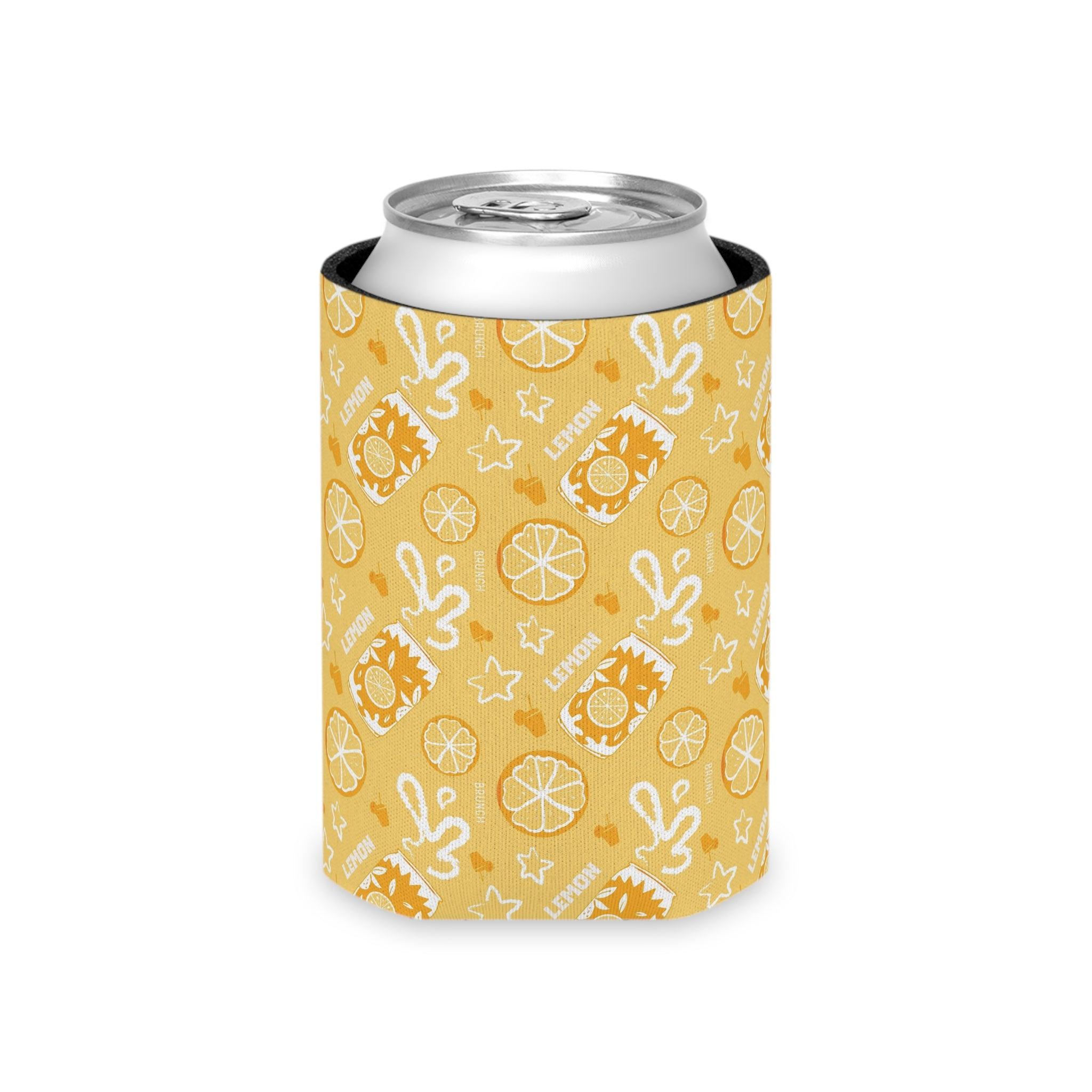 Lemon Brunch Fruit Can Cooler — Yellow Aperol Inspired Design