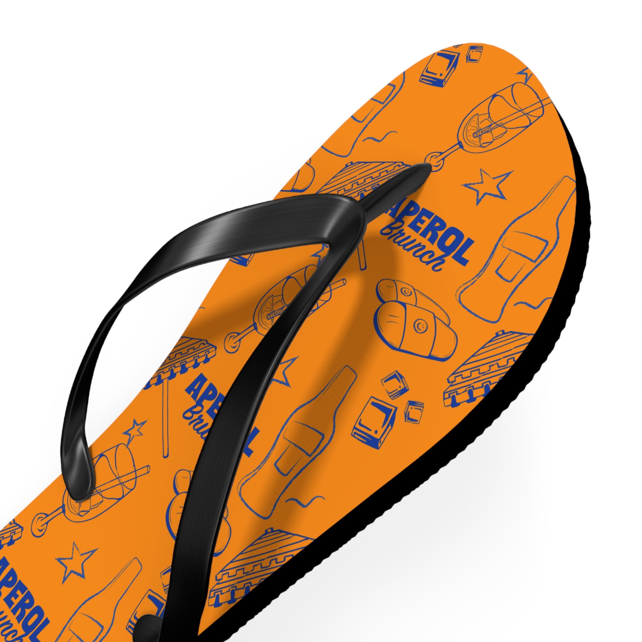 Aperol Spritz Flip Flops — Orange Brunch Collection Inspired Design