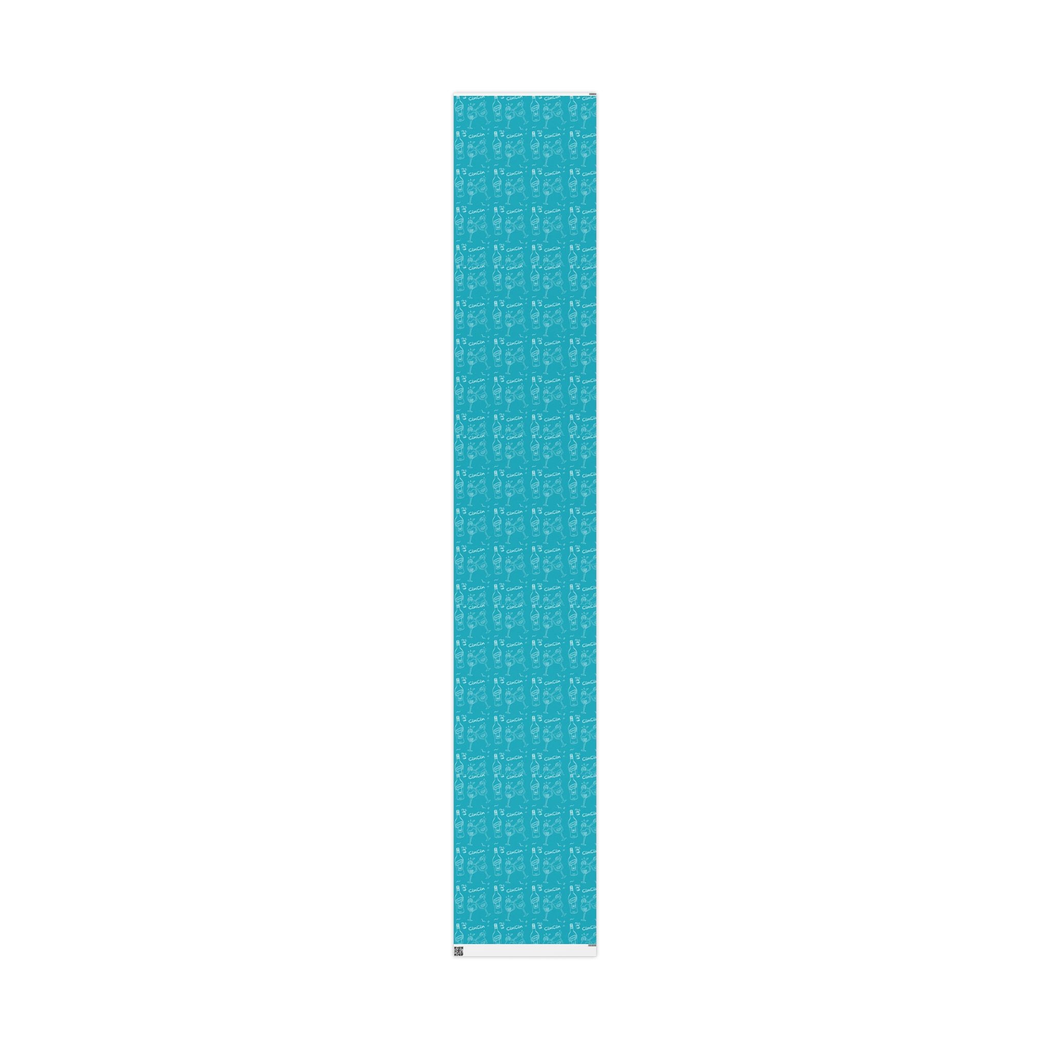 Cin Cin Peel Wrapping Paper Roll — Turquoise Cin Cin Brunch Collection Inspired Design